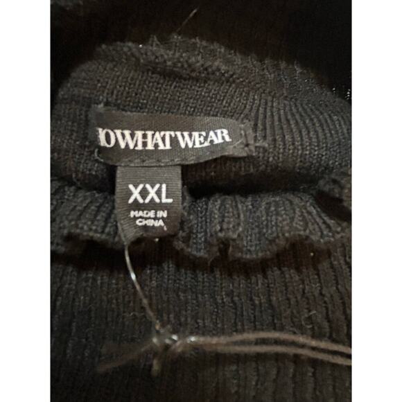 WHO WHAT Wear  NWT RUFFLED MOCK NECK KNIT TOP WOMENS 2X - Picture 7 of 7